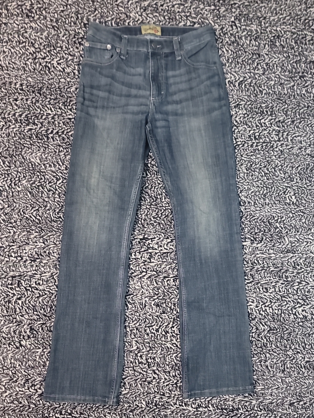 Wrangler 20x Boys Faded Blue Straight Jeans With Adjustable Waist